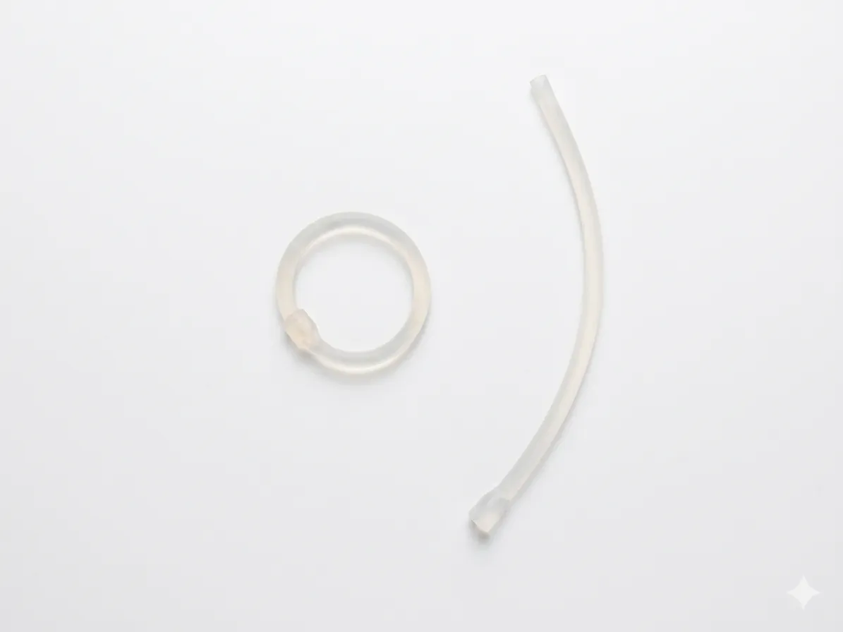 The Circunaro ring — a translucent medical-grade silicone device